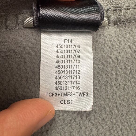 The North Face TKA 100 Glacier 1/4 Zip Fleece Jacket Men Large Gray Outdoor Hike - Picture 10 of 15